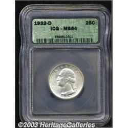 1932-D 25C MS64 ICG.