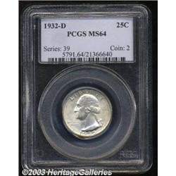 1932-D 25C MS64 PCGS.