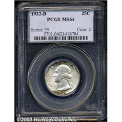 1932-D 25C MS64 PCGS.