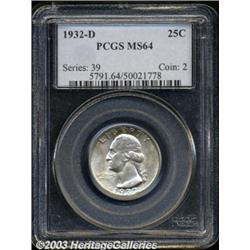 1932-D 25C MS64 PCGS.