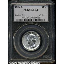 1932-S 25C MS64 PCGS.