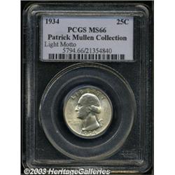 1934 25C Light Motto MS66 PCGS.