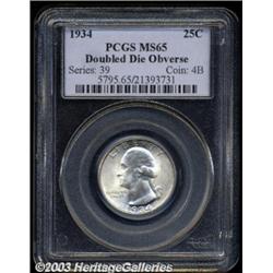 1934 25C Doubled Die MS65 PCGS.