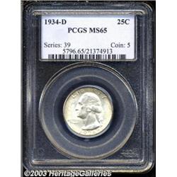 1934-D 25C MS65 PCGS.