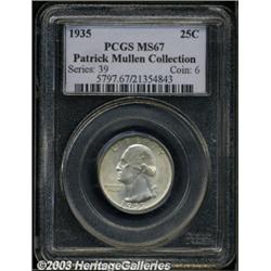 1935 25C MS67 PCGS.