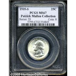 1935-S 25C MS67 PCGS.