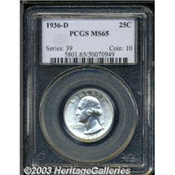 1936-D 25C MS65 PCGS.
