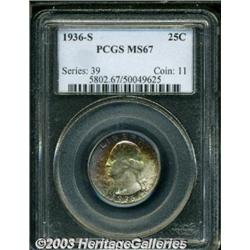 1936-S 25C MS67 PCGS.
