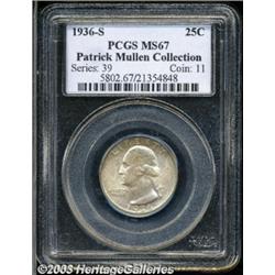1936-S 25C MS67 PCGS.
