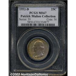 1952-D 25C MS67 PCGS.