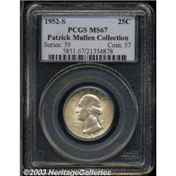 1952-S 25C MS67 PCGS.
