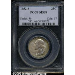 1952-S 25C MS68 PCGS.