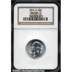 1954-S 25C MS67 NGC.