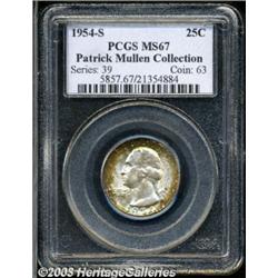 1954-S 25C MS67 PCGS.