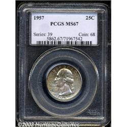 1957 25C MS67 PCGS.