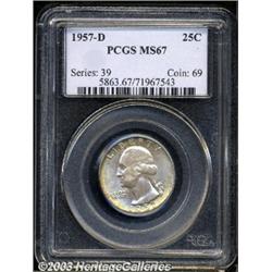1957-D 25C MS67 PCGS.