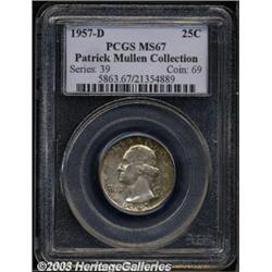 1957-D 25C MS67 PCGS.