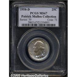 1958-D 25C MS67 PCGS.