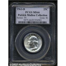 1963-D 25C MS66 PCGS.