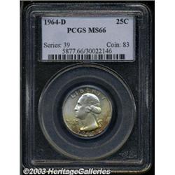 1964-D 25C MS66 PCGS.