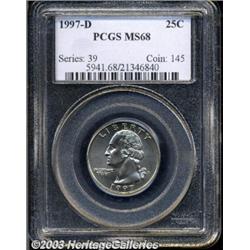 1997-D 25C MS68 PCGS.