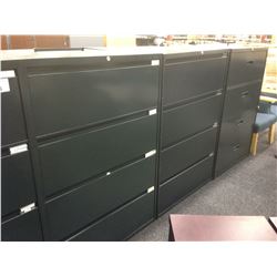 FOREST GREEN 4 DRAWER LATERAL FILE CABINET