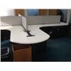 Image 2 : LOT OF APPROX. 50 TEKNION MAPLE AND GREY WORKSTATIONS INCLUDING DESKTOP ELECTRICAL ROUTING, RETAIL