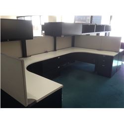 LOT OF APPROX. 18 STEELCASE CONTEXT WORKSTATIONS, COMES WITH OVERHEAD AND ELECTRICAL
