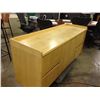 Image 3 : BIRD'S EYE MAPLE INLAID 12.5' X 6.5' BOAT SHAPE BOARDROOM TABLE WITH BUILT IN ELECTRICAL AND SIGNAL