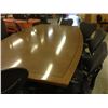 Image 2 : CHERRY 9' BOAT SHAPE INLAID BOARDROOM TABLE