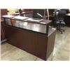 Image 1 : MAHOGANY 8.5' X 6' CORNER RECEPTION DESK