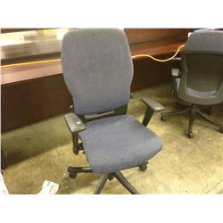 BLUE TEKNION SAVERA SYNCHRO TILT HIGH BACK FULLY ADJUSTABLE TASK CHAIR