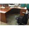 Image 2 : CHERRY 6' X 6' CORNER COMPUTER DESK