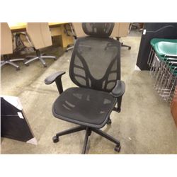 BLACK MESH BACK EURO STYLE FULLY ADJUSTABLE MULTILEVER HIGH BACK TASK CHAIR