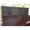 Image 3 : MAHOGANY 6' CORNER COMPUTER DESK WITH HUTCH