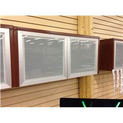 CHERRY 3' FROSTED GLASS FRONT WALL MOUNT STORAGE UNIT