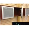 Image 2 : CHERRY 3' FROSTED GLASS FRONT WALL MOUNT STORAGE UNIT