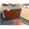 Image 2 : CHERRY AND STORM GREY 2 DRAWER LATERAL FILE CABINET