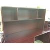 Image 3 : MAHOGANY 6' CORNER COMPUTER DESK WITH HUTCH