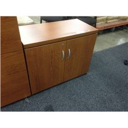LIGHT CHERRY 36'' DOUBLE DOOR BOOK CASE