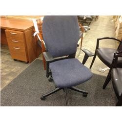 BLUE TEKNION SAVERA SYNCHRO TILT HIGH BACK FULLY ADJUSTABLE TASK CHAIR