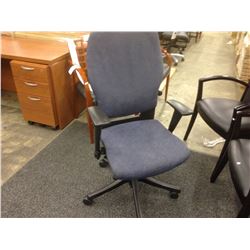 BLUE TEKNION SAVERA SYNCHRO TILT HIGH BACK FULLY ADJUSTABLE TASK CHAIR