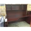 Image 2 : MAHOGANY 6' CORNER COMPUTER DESK WITH HUTCH