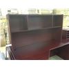 Image 3 : MAHOGANY 6' CORNER COMPUTER DESK WITH HUTCH