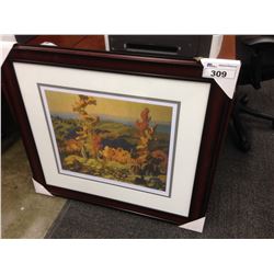 FRANKLIN CARMICHAEL, "AUTUMN IN THE NORTHLAND", FRAMED LIMITED EDITION PRINT, 200/950