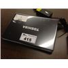 Image 2 : GREY TOSHIBA NOTEBOOK COMPUTER, COMES WITH POWER SUPPLY, NO HARD DRIVE, CONDITION UNKNOWN