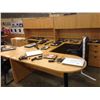 Image 2 : HONEY MAPLE 9' X 6' U-SHAPE EXECUTIVE DESK WITH HUTCH