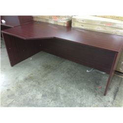 MAHOGANY 6' CORNER COMPUTER DESK