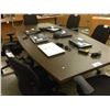 Image 2 : ASH BROWN 8' X 4' BOAT SHAPE BOARD ROOM TABLE
