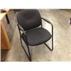 Image 2 : BLACK FABRIC SLED BASE CLIENT CHAIR